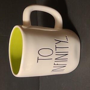 Rae Dunn Cream Mug with Bright Green Interior